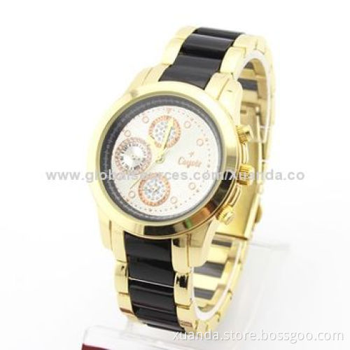 Latest fashion watch, big CZ stone on bezel, resin strap and case, 5ATM waterproofNew